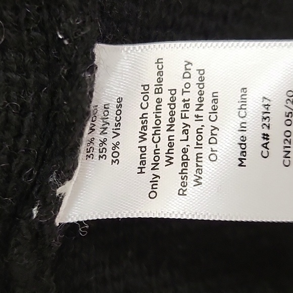 Talbots Black and Cream Open Front  Sweater Jacket 3X New With Tags - Picture 7 of 7